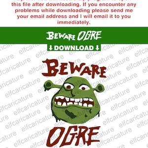 Cuidado con el ogro shrek Descargar - AI-SVG-PNG-Jpeg, Ogro Shrek Svg Cuidado con el ogro Png Cuidado con el ogro Svg, Ogro Shrek SvG, Cuidado con el ogro png