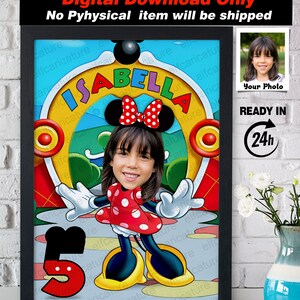 Personalisierte Minnie Maus, Digital Download Nur Superhelden Cartoon, Benutzerdefinierte Minnie MouseSuperhero Karikatur Zeichnung vom Foto