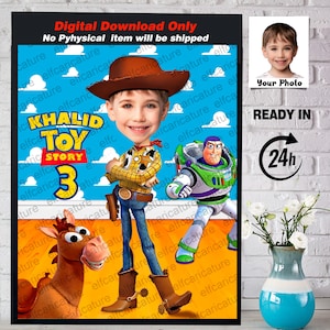 Retrato personalizado de Woody Toy Story, Woody Toy Story, Caricatura personalizada de Woody, Woody feliz, Caricatura de Toy Story, Desenho animado de Toy Story