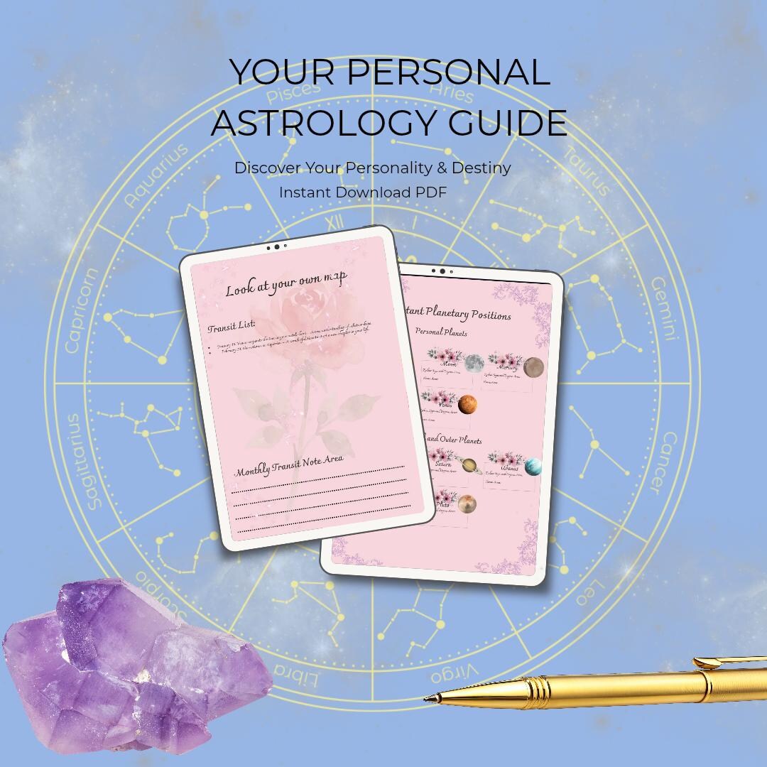 Birth Chart Interpretation Guide PDF, Beginner Astrology Workbook ...