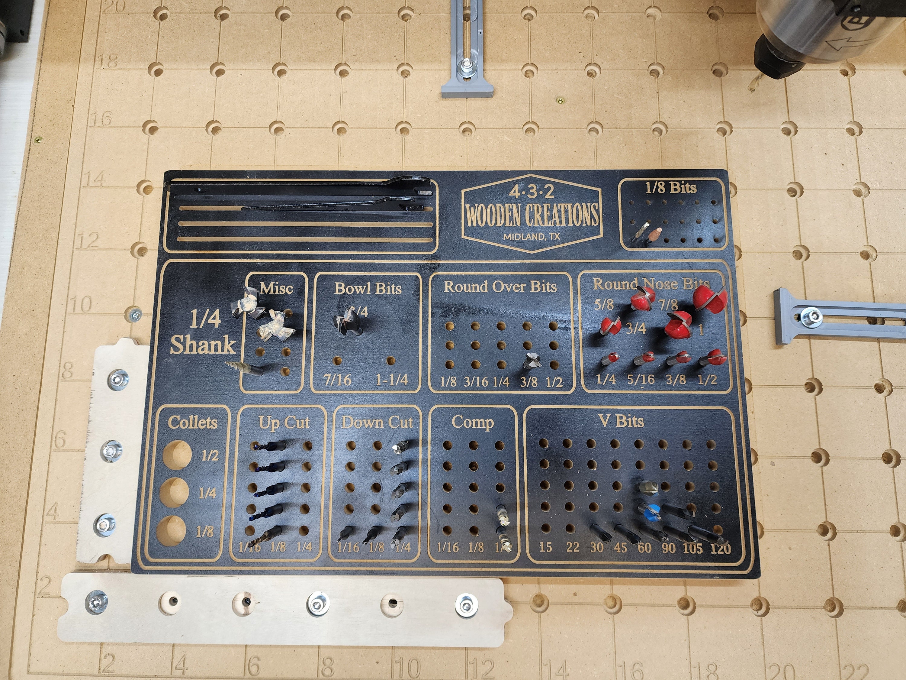 Custom Cnc Bit Holder digital File for Vcarve or Svg Etsy