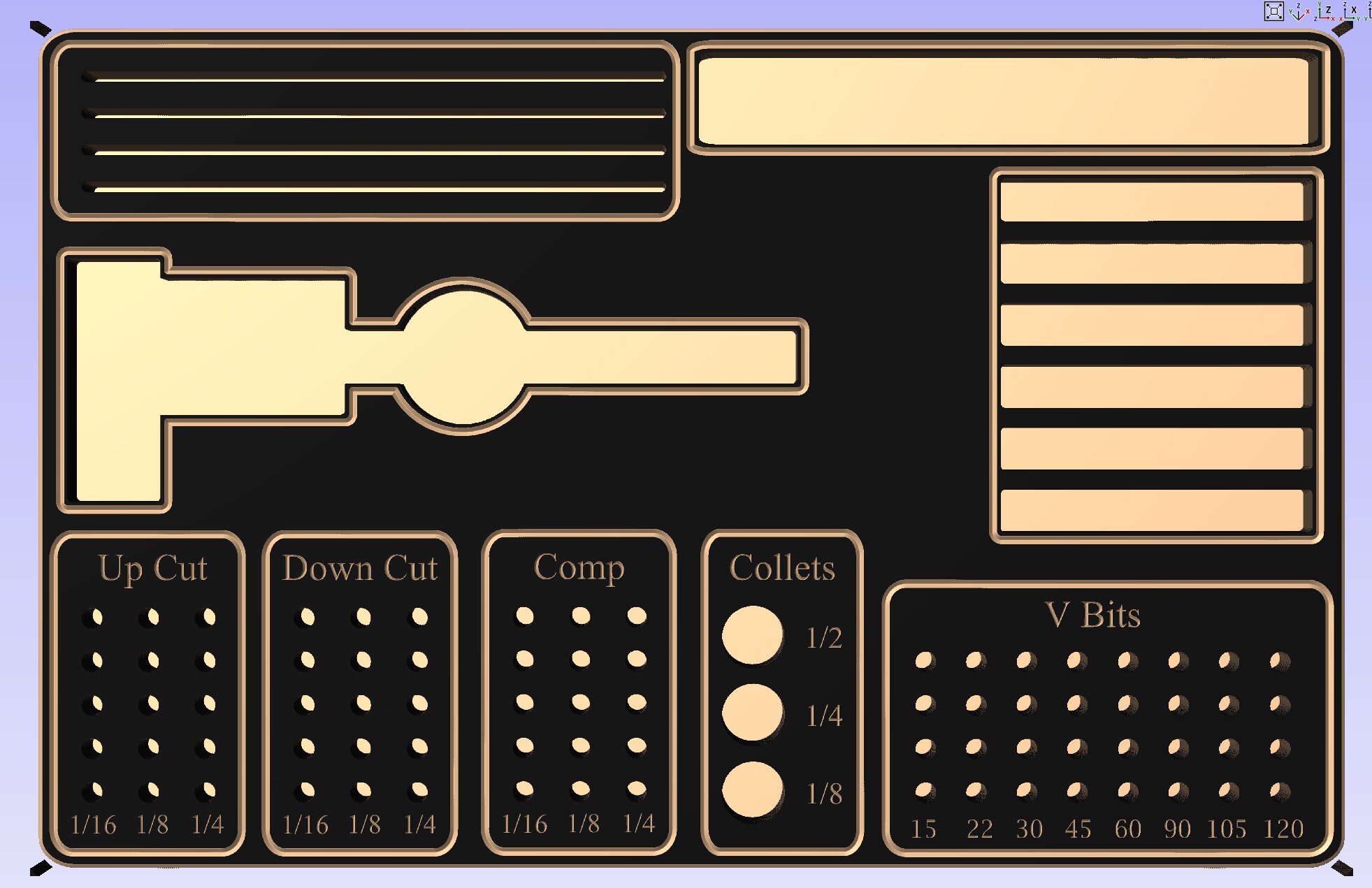 Custom Cnc Bit Holder digital File for Vcarve, or Svg PLEASE READ DESCRIPTION Etsy