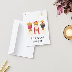 Dia de Los Reyes magos, Greeting cards, Three kings day, Digital download cards, Loteria-inspired cards, the feast of epiphany