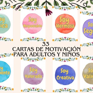 Spanish Affirmation cards, watercolor floral affirmation cards, affirmations for children, affirmations for adults, digital