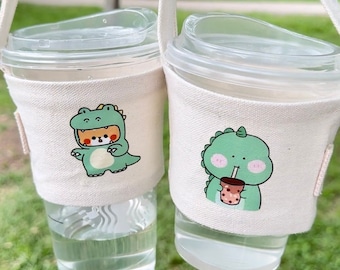 Reusable Cup Holder | Coffee Cup Carrier | Cup Sleeve with Handle | Halloween Gift | Christmas | Starbucks Lover | Must-have item