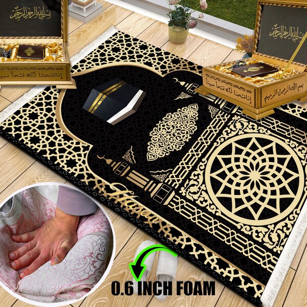 Gold Kaaba Prayer Rug Etsy