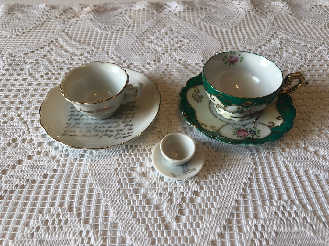 Miniature Tea Cups and Saucers Etsy