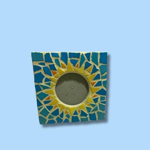 Whimsical Sunshine Mosaic Tile Frame