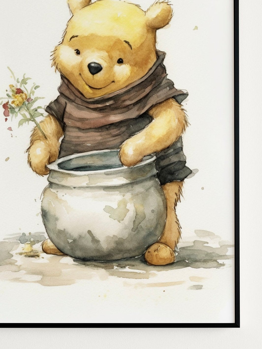 Winnie the Pooh Watercolor Print Perfect for Winnie the Pooh Etsy