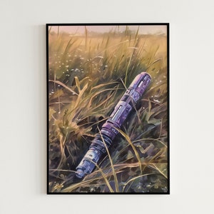 Star Wars Lightsaber Watercolor Painting - Digital Print Download, Star Wars Poster Art, Star Wars Room Decor, Perfect Star Wars Gift Idea!