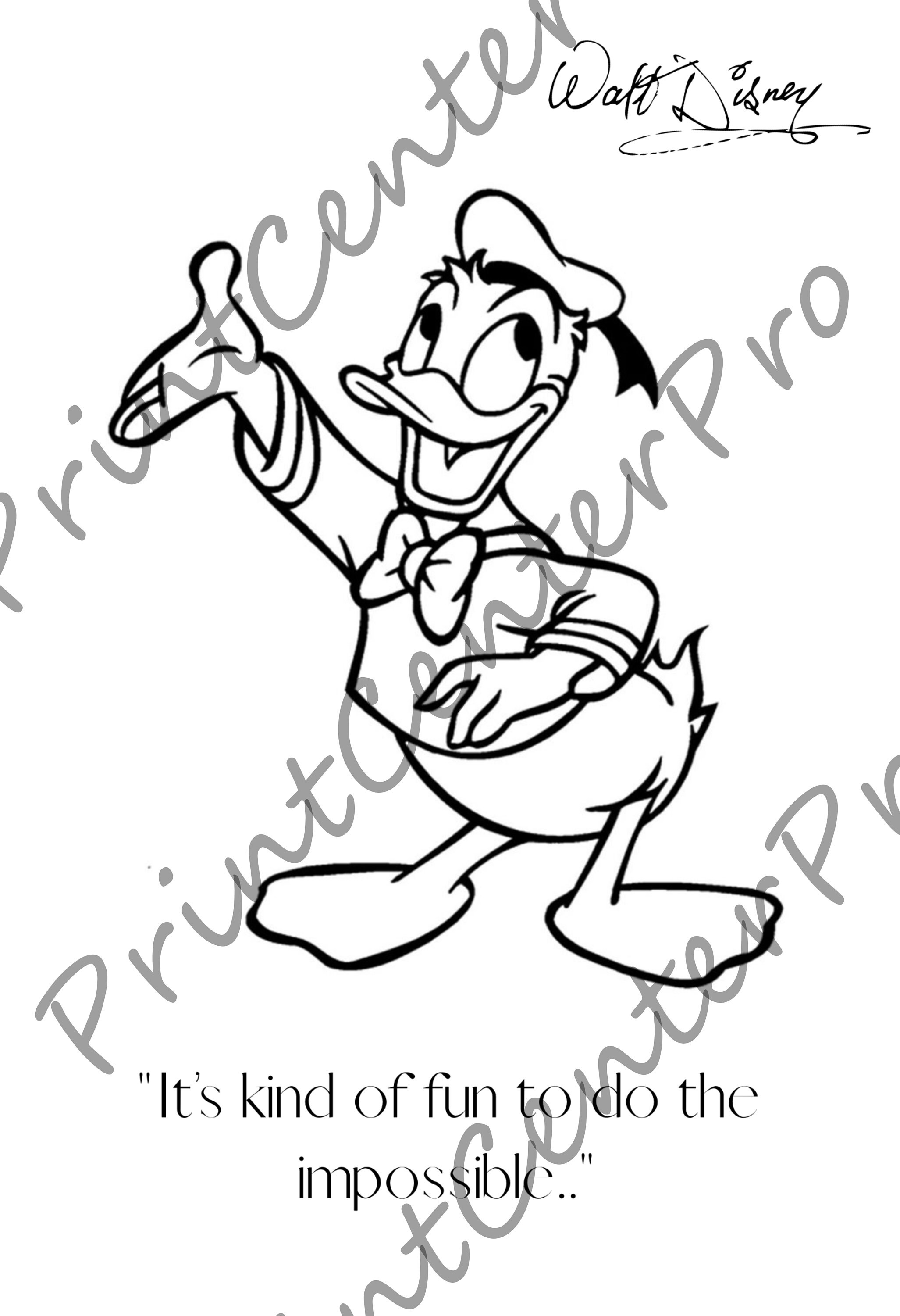 Set of 3 Donald Duck Printable Wall Art Nursery Print, Digital Download ...