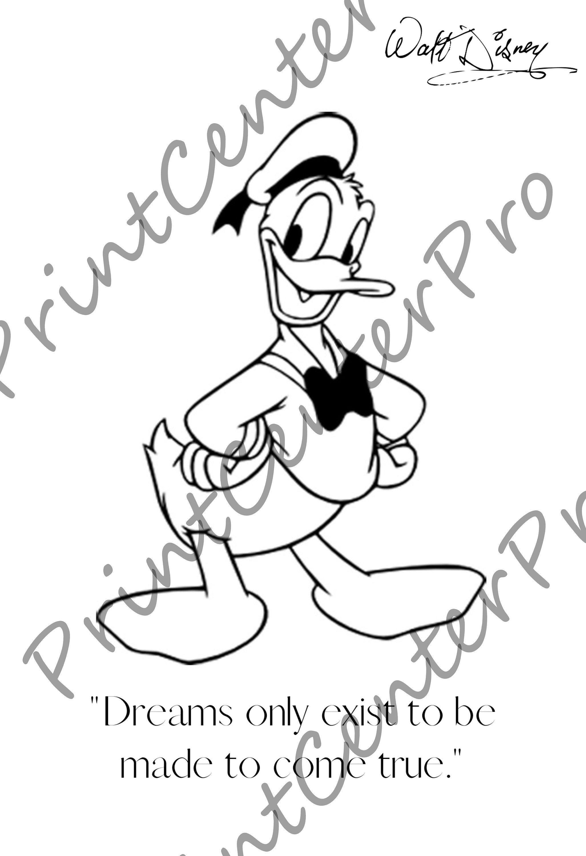 Set of 3 Donald Duck Printable Wall Art Nursery Print, Digital Download ...