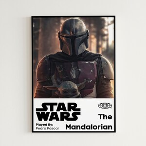 The Mandalorian Digital Print - Star Wars Poster Art, Star Wars Movie Poster, Star Wars The Mandalorian Wall Art - Instant Download