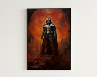 Darth Vader Watercolor Painting - Instant Download! Star Wars Wall Decor, Star Wars Darth Vader Room Decor, Perfect Star Wars Gift!
