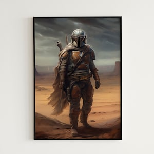 Star Wars The Mandalorian Gaming Room Wall Art | Star Wars Digital Print | The Mandalorian Wall Art | Star Wars The Mandalorian Room Decor