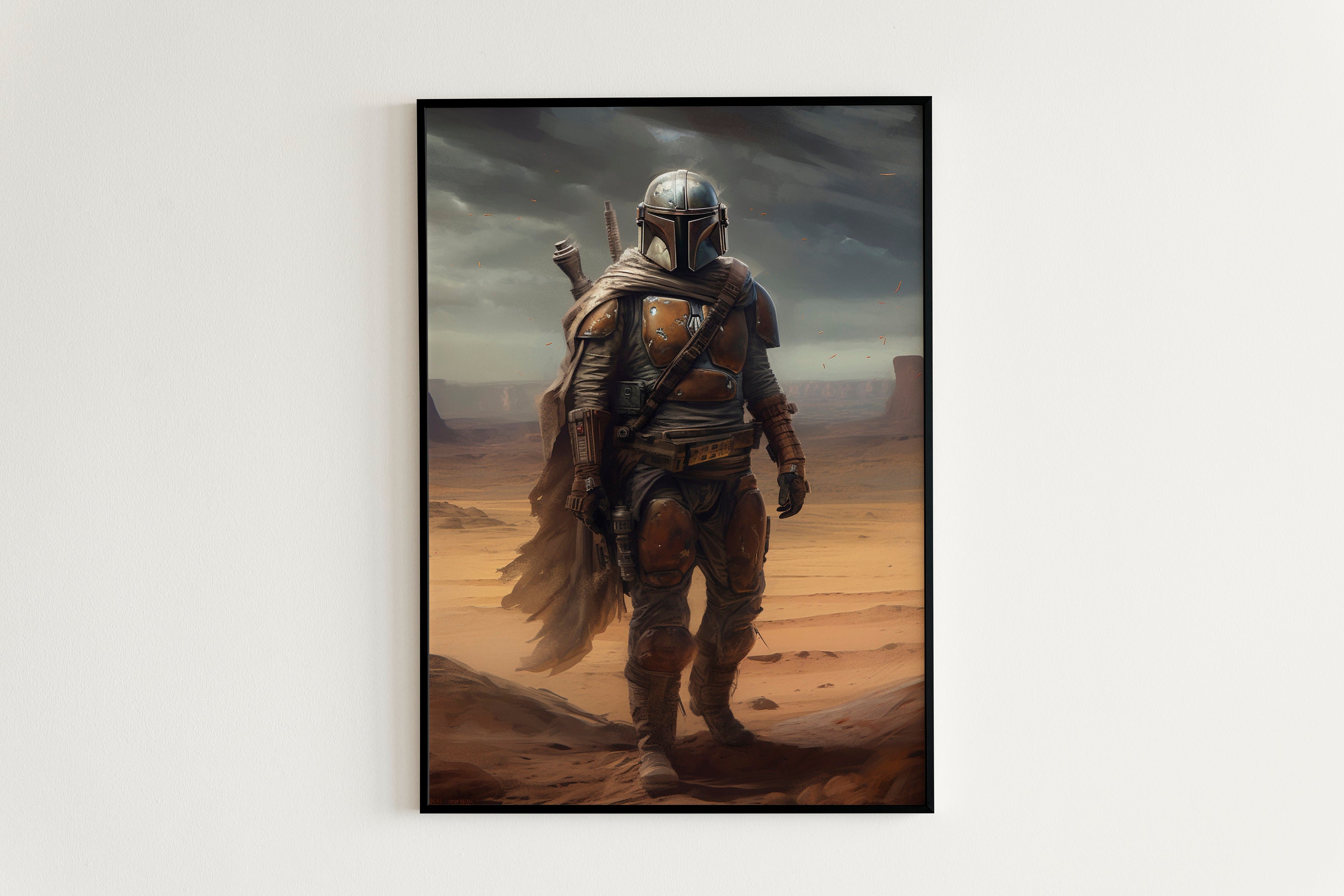 Star Wars the Mandalorian Gaming Room Wall Art Star Wars Digital Print ...