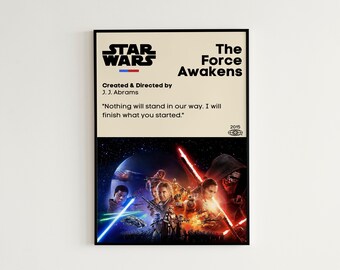 Star Wars The Force Awakens Poster Digital Print | Star Wars Wall Art | The Force Awakens Painting | Star Wars Poster | Instant Download