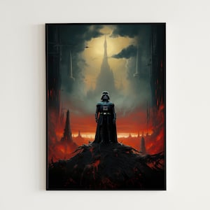 Darth Vader Abstract Watercolor Painting - Instant Download - 7 Image Sizes Included, Perfect Gift Idea For Any Star Wars Fan!