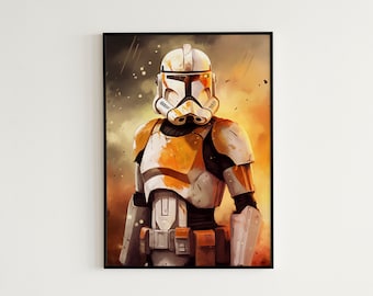 Star Wars Commander Cody Clone Trooper Painting - Instant Download! Perfect For Any Star Wars Fan!