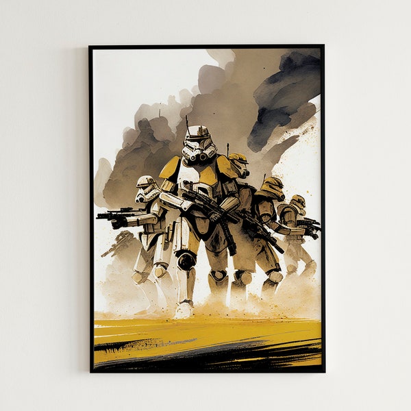 501st Clone Troopers - Star Wars Watercolor print - room decor