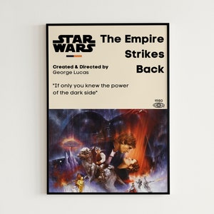 The Empire Strikes Back - Star Wars Print - Mid Century Modern Poster - Minimalist Poster - Digital Art - Wall Art - Star Wars Poster