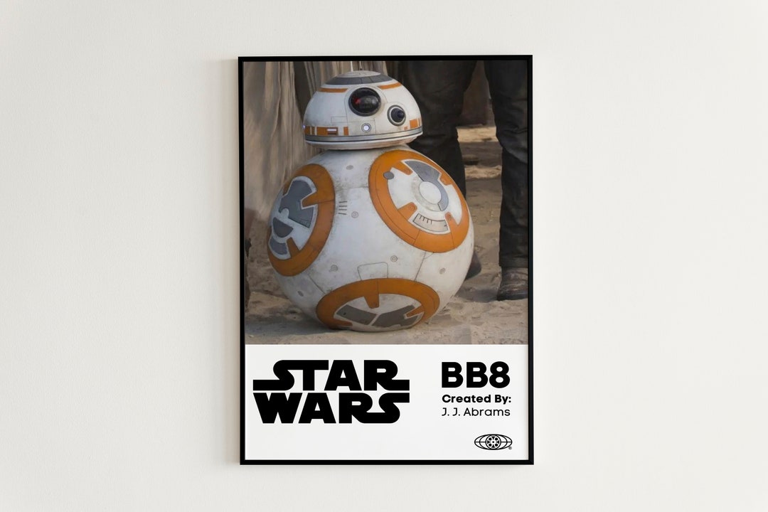 Star Wars BB8 Poster Art BB8 Movie Poster Print, Star Wars Wall Art ...