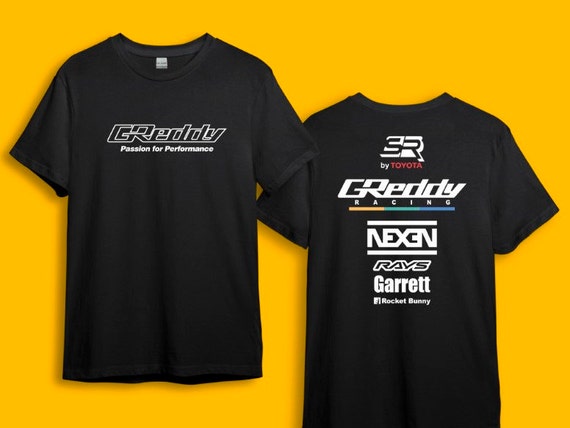トップス 8egreedy graff brand name t-shits Perfomance Greddy by Toyota JDM Dtf Heavy Cotton S-2XL Black