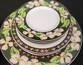 American Atelier Dogwood 5084 Dinner Service Pieces Choice Porcelain New Condition Plates Bowls