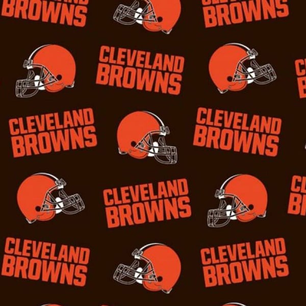 NFL Team Cleveland Browns Football Fleece Fabric 60" By-the-Yard and Quantity Discounts