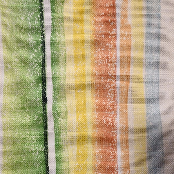 Spectrum Stripe Collier Campbell Decorating  Fabric 100% Cotton By-The-Yard Quantity Discounts Crayon Striped