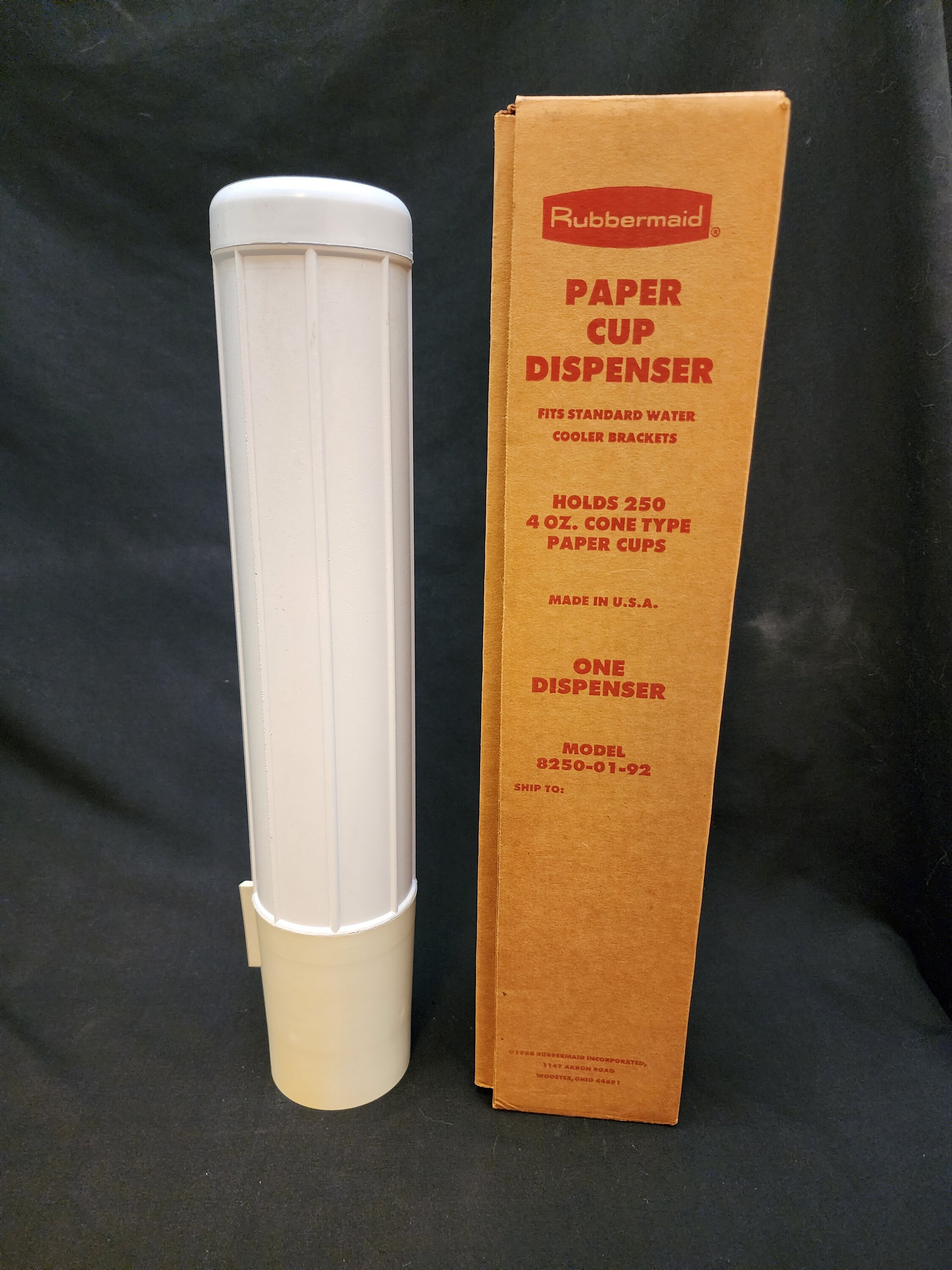 Vintage 1988 Rubbermaid Paper Cup Dispenser Holds 250 4 oz. Cone Paper cups