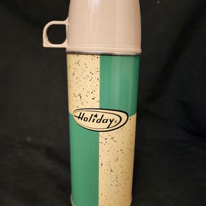 NEW Vintage Pint Size 1950’s King Seeley Holiday Thermos Brand Made in USA NOS