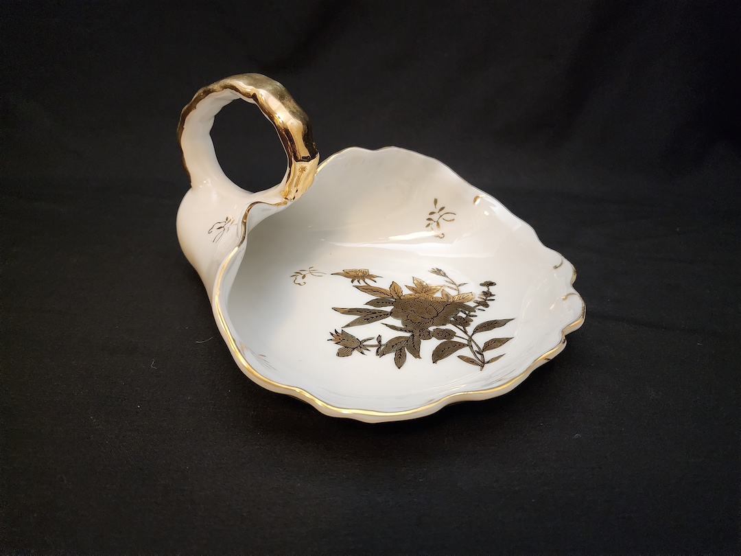 Vintage Arnart Porcelain Cornucopia Trinket/candy Dish/serving Piece