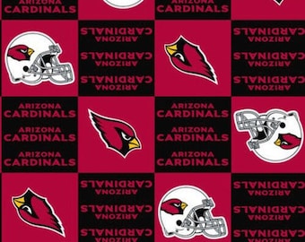 NFL Team Arizona Cardinals Football Fleece Fabric 60&quot; By-the-Yard and Quantity Discounts
