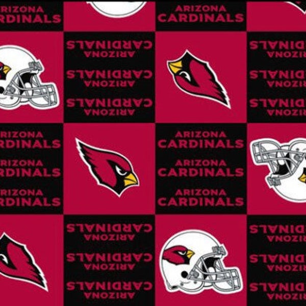 NFL Team Arizona Cardinals Football Fleece Fabric 60" By-the-Yard and Quantity Discounts