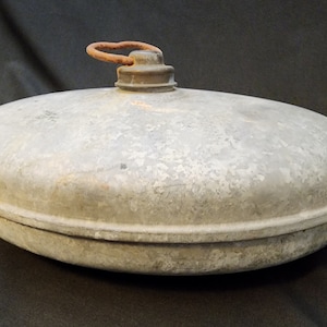 Antique Bed Warmer German Hot Water Bottle Metal with Handle A9-1