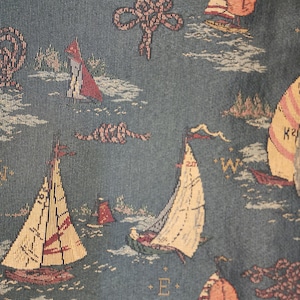 Sailing Club Tapestry Decorating Fabric By-The-Yard Quantity Discounts Marine Boating