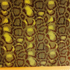 Brown Python Print Velveteen Decorating Fabric 100% Cotton By-the-yard ...