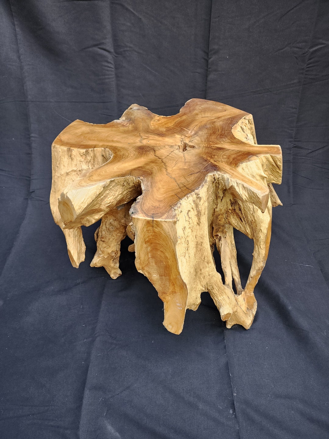 Solid Teak Root Burlwood Wood Coffee Table / Side Table #1242 - Etsy