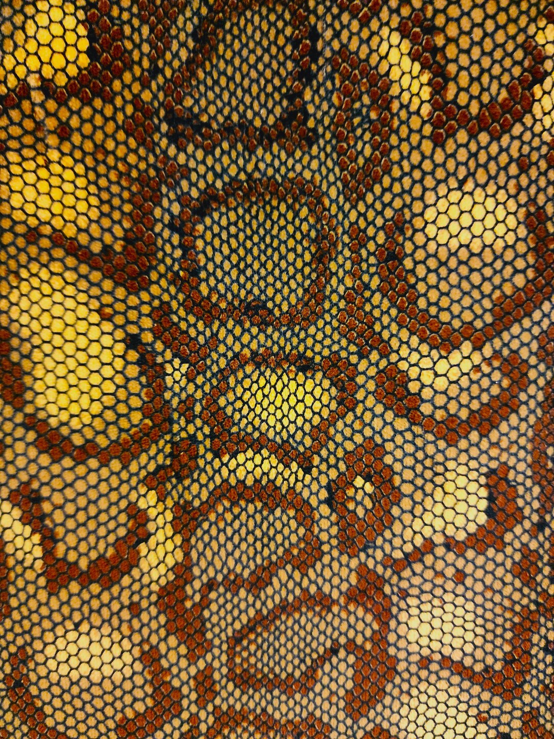 Brown Python Print Velveteen Decorating Fabric 100% Cotton By-the-yard ...