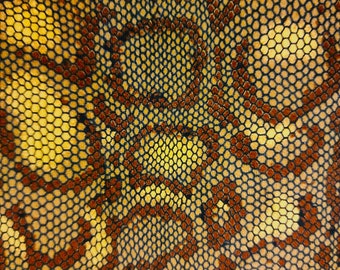 Brown Python Print Velveteen Decorating Fabric 100% Cotton By-The-Yard Quantity Discounts