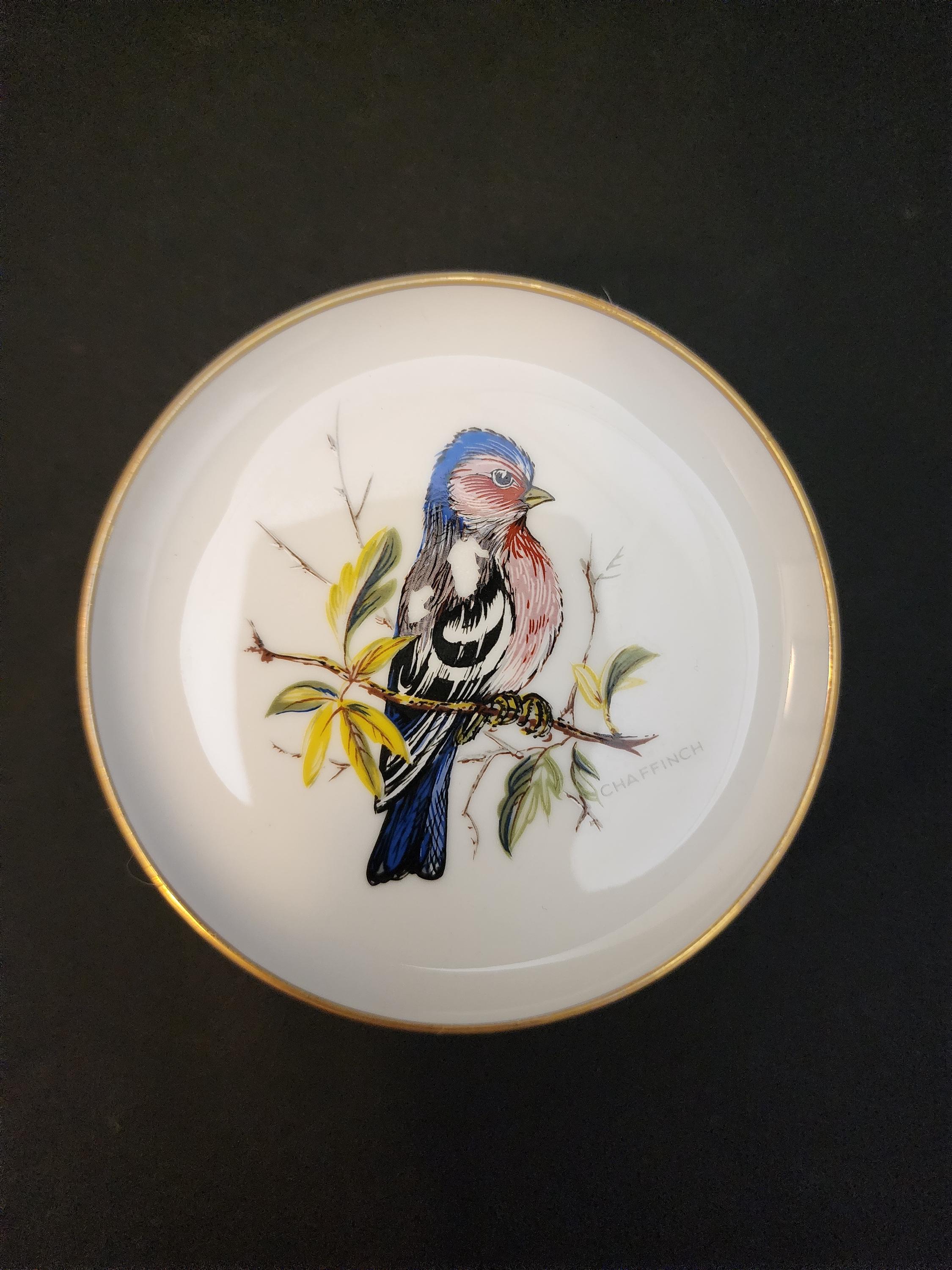 Set of 5 Vintage Kaiser Porzellan W. Germany Porcelain Bird Plates Signed B32