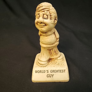 Vintage 70’s Paula Figurine “Worlds Greatest Guy” Made in USA 1974 W-396 B21
