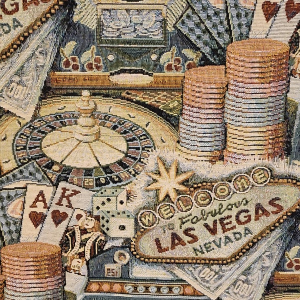 Las Vegas Casino Tapestry Decorating Fabric By The Yard Qty Discounts Gambling