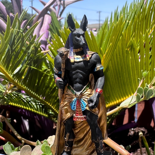 Ägyptische MINIATUR Statue Anubis, Gott des Todes