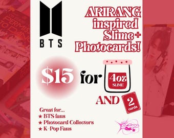 BTS ARIRANG Inspired 4oz Slime w/ 2 FREE Photocards!