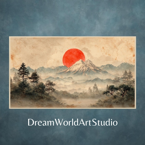 Japanese Japandi Printable Wall Art.  Perfect for Canvas or Poster Wall Art Digital Prints and for Any Room Decor.
