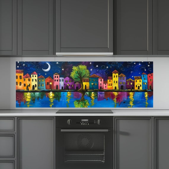 Large 3D Textured Panoramic Wall Art Downloadable. Ideal for Kitchen Decor, Canvas Prints, or Backsplash.