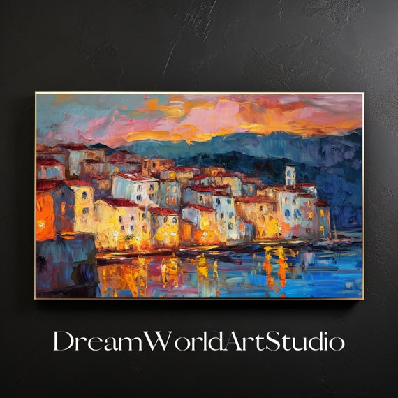 Sailboat Art, Impressionist Oil Painting, Downloadable Landscape, Home Decor, Stock Images.
