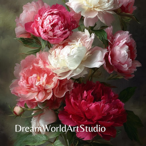 3D Vintage Flower Wall Art - Floral Art Instant Download for Posters & Canvases. Perfect for Any Room Decor.